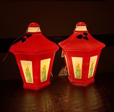 LOT OF 2 MR. CHRISTMAS 11' RETRO LANTERN RED BLOW MOLDS - NEW picture