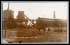Toluca Illinois Coal Mine Miners Coming From Work RPPC Tipple Water Tank Nov 190 picture