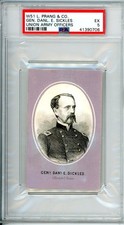 w50 w51 Prang & Co 1860's Prominent Characters / Union Dan Sickles PSA 5 picture