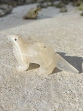 Natural Calcite Carved Dinosaur- Beautiful 1.5” Crystal Carving Stone Dinosaur  picture