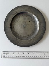 Antique / Vintage English Pewter Plate / Dish / Charger picture