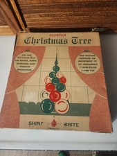 Vintage Shiny Brite Christmas Cluster Tree Centerpiece  picture