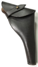 British WWI & WWII .455 Webley Revolver Dark Brown Leather Holster picture