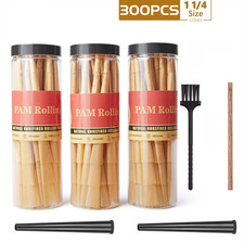 300Pack 1 1/4 Size W/Filter Tip Pre Rolled Cones with Cone Loader Stick and Tube picture