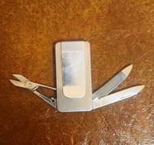 Vintage Japanese 3 in 1 Folding Multi-Tool Money Clip Stainless Steel picture