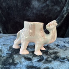 Vintage Green Ceramic Camel Planter Japan picture