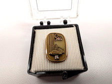 NOS Vintage Sears 5 Year Service Pin Tie Tack 1/10 10K GF Sears Tower in Box picture