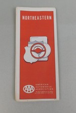 Vintage 1965-1966 AAA Northeastern United States Road Map Travel Route Planner picture