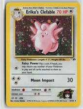 Erika's Clefable Holo Rare Unlimited G1 003/132 NM - SWIRL picture