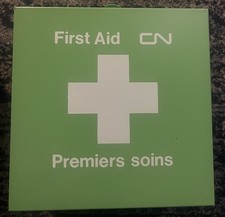 Vintage ‘99 CN RR Metal First Aid Box W/Complete Original Sealed Supplies NOS picture