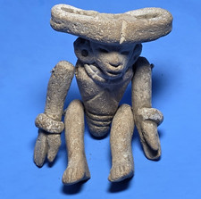 PRE-COLUMBIAN TEOTIHUACAN TERRACOTTA ARTICULATED DOLL FIGURE picture