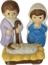 Vtg Tabletop Empire Blow Mold Nativity Set Baby Jesus Mary Joseph Christmas picture