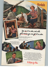 VTG Eastman Kodak 1951 Film Magazine Print Ad Rochester NY Kodacolor Kodachrome picture