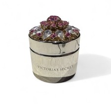 VTG Victoria's Secret Precious Mints Gold Tone Pink Rhinestone Trinket Pillbox picture