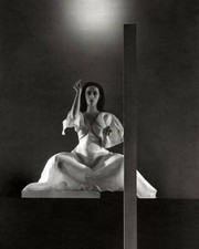 Martha Graham seated in a lotus position during a performance of 1930s Old Photo picture