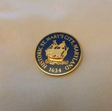 Historic St. Mary's City, MD. 1634 Collectible Pin Souvenir Excellent Condition picture