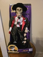 VTG Gemmy Swingin Skelly Animated Zoot Suit Skeleton Gangster Halloween READ picture