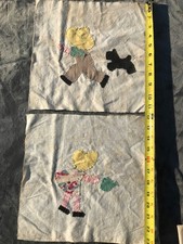 vintage hand stitched quilt appliques overall bill picture