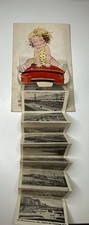 RARE 1925 Hove England Mail View Novelty Postcard 12 Views Mechanical Photocrom picture