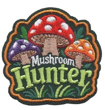 Girl Boy Cub MUSHROOM HUNTER Fun Patches Badges GUIDES SCOUTS Hunting Trip Day picture
