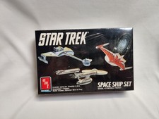 Vtg and Rare 1989 Star Trek AMT ERTL Space Ship Set Model Kit #6677 NEW SEALED picture