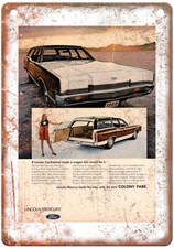 Vintage 1969 Mercury Colony Park Auto Ad Reproduction Metal Sign A11941 picture