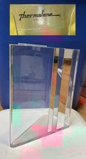 Vintage Thermalene NYC Clear Plexi And Mirrored Stripe water pitcher Perfect picture