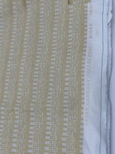 Schumacher Veere Grenney Stripe Print Fabric-Kiosk Straw 65” Full Length picture
