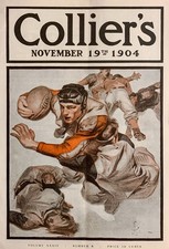 🏈 Collier's Magazine (1904) Football Poster - 24x36” Vintage Art 🖼️ picture
