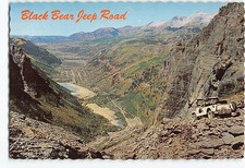 Postcard Black Bear Jeep Round approaching Telluride Colorado USA picture