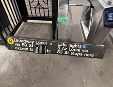 Authentic MTA NYC Subway Sign R E Train Broadway 53 St Metal Station Sign⁠ picture
