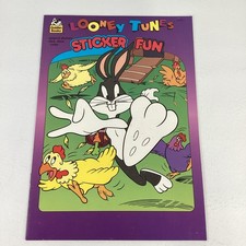Looney Tunes Sticker Fun Coloring Book Golden Vintage 1995 90s Bugs Bunny Elmer picture
