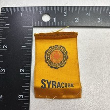 Vtg c 1910s SYRACUSE UNIVERSITY Silk Patch Cigarette Tobacco Premium 502T picture