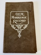 VTG Antique 1900s Marriage License Record Movie Prop Certificate Original Rare picture