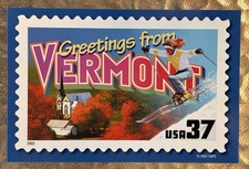 USPS Greetings From America VERMONT 50 States Post Card 4x6 2001 picture