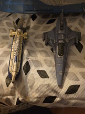 Battlestar Galactica Micro Machines Mk II Viper & Colonial One Ships Loose With picture