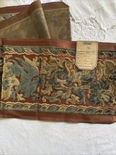 Antique Victorian Edwardian Chiseled Velvet Border Trim Fabric N.O.S. picture