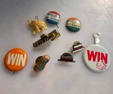 Vintage Old Presidental Political Pin Lot Willkie Jackson Carter Wallace Tieclip picture