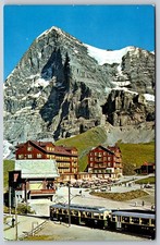 Kleine Scheidegg Eiger Nordwand Switzerland Mountain Train Postcard PC422 picture