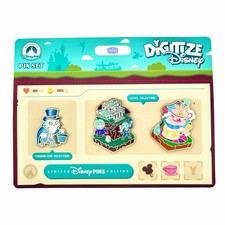 Disneyland DLR 2026 Digitize Haunted Mansion Hatbox Ghost Tea Party LE Pin Set picture