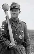 WW II German  Photo ==   Young Soldier With Panzerfaust picture