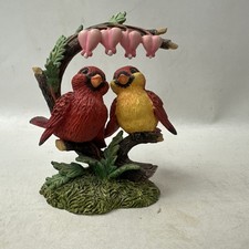 Hamilton Collection Red Birds Ceramic Figurine Courting Cardinals Vintage Decor picture