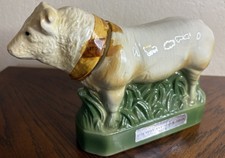 Ezra Brooks Charolais Bull Souvenir Of Houston Fat Stock Show 1973 Decanter picture