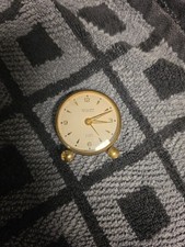 VINTAGE SWISS GUBELIN 8 DAYS 15 JEWELS DESK/TRAVEL ALARM CLOCK picture