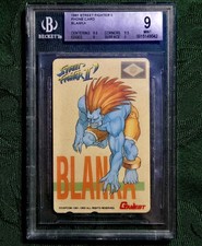 1991-1992 Street Fighter II Blanka Japanese Phone Card BGS 9 Mint Gamest Capcom picture