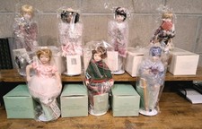 Avon Porcelain Childhood Dreams Full Set of 7 Dolls 1990s, Boxed in OG Packaging picture