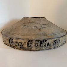 Vintage metal handmade Coca Cola five cents hanging lamp shade 1900’s style picture