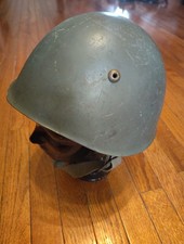  Italian Army Helmet M33 WW2 Pattern W/ Liner,  Size 58, No dents  picture