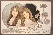 Jenny Nystrom Signed Artist Postcard ART NOUVEAU, Pretty Ladies, SWEDISH POSTED picture