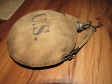 Original US Army M1878 Cavalry Canteen W/ Dated 1904 RIA Hanger Strap Unit ID picture